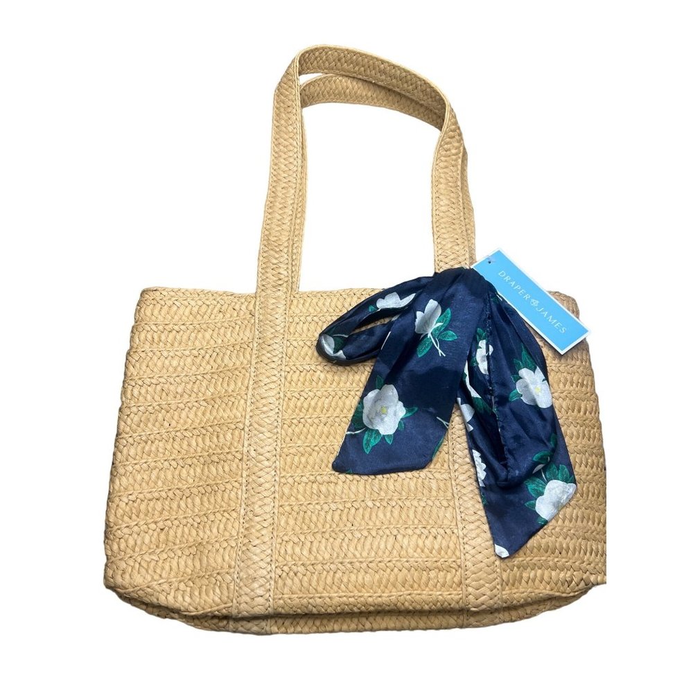 NWT Draper James Everyday Straw Bag Womens Shoulder Bag Purse New Gift